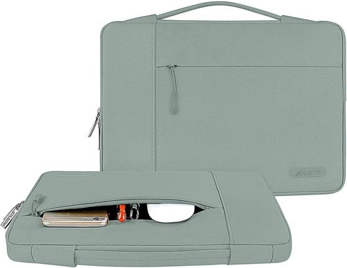 MOSISO Ergonomic Mouse Pad & Wrist Rest Support - Non-Slip Base, Antique Green | Fits 13-13.3 Inch Laptops