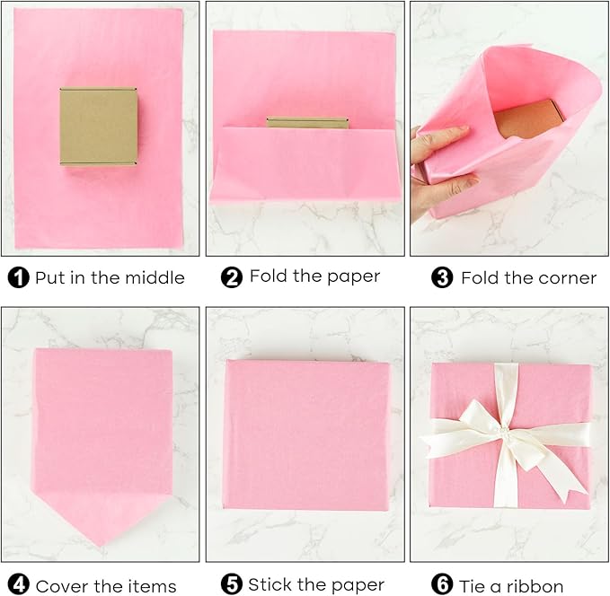 NEBURORA 120 Sheets Multicolor Tissue Wrapping Paper 10 Colors Tissue Paper Art Tissue Bulk for Birthday Holiday Presents Packaging Bouquet Wrapping Decoration