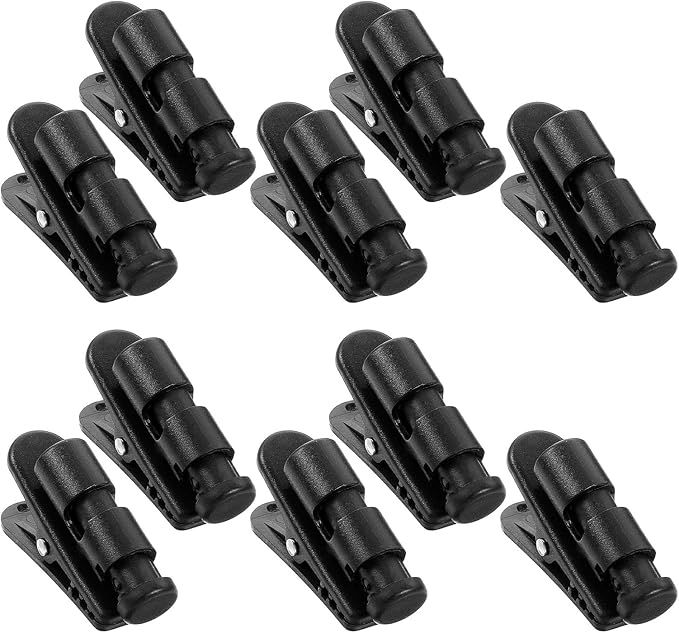 10PCS Wire Clips for Cords Headphone Clips Headset Cable Clip for Earphone Cable Cord Clamp Collar Headset Clamp Clothing Clip Earphone Earbud Cables Clipe, Fixing 2-4mm Headphone Wire