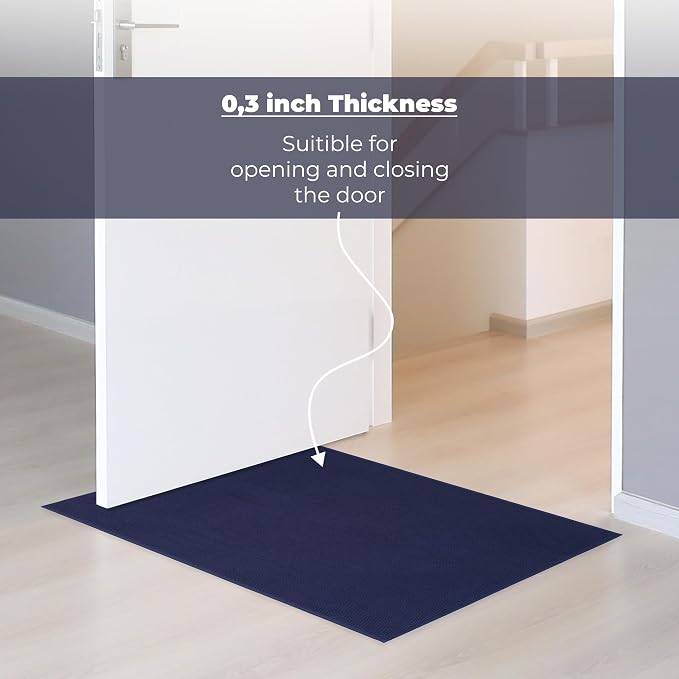 Cotton Paradise 100% Cotton Turkish Bathmat Rug, Soft Absorbent Quick Dry Non Slip, 17x24 Bathmat Rug, Navy Blue