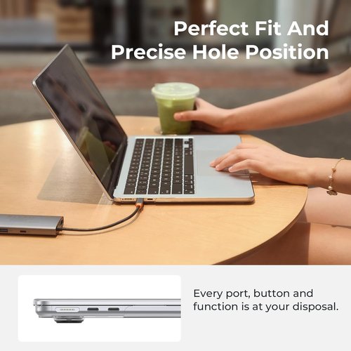 EooCoo MacBook Air 13-Inch Case | Ultra-Crystal Clear Protective Hard Shell Cover - 2024-2022 Models