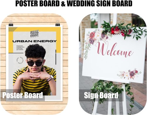 EPHECH Foam Board - 30 Pack White 12" x 16.5" | 3/16" Thick Polystyrene Sheets for Art & Crafts