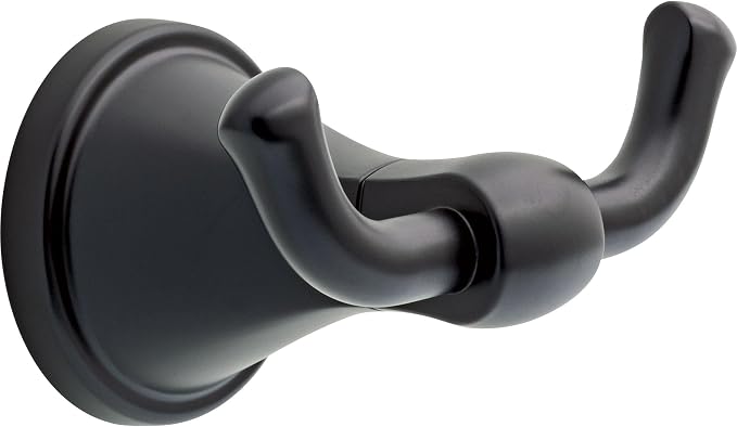 Delta Faucet Becker (1-Pack) Towel/Robe Hook for Bathroom, Matte Black, Wall Mounted BCK35-MB