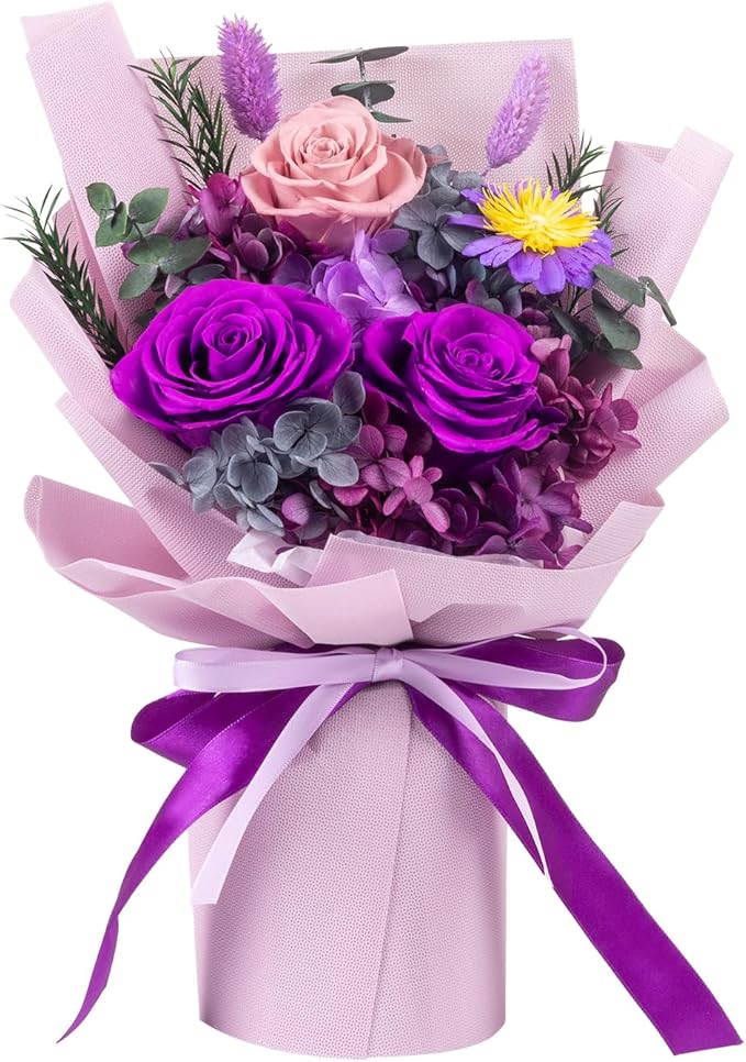 Forever Flower,Flowers for Delivery,Roses Bouquet Lasting for 3 years,Birthday Flowers,Sympathy Flowers,Gifts for Her Women Mom Grandma Wife Friends