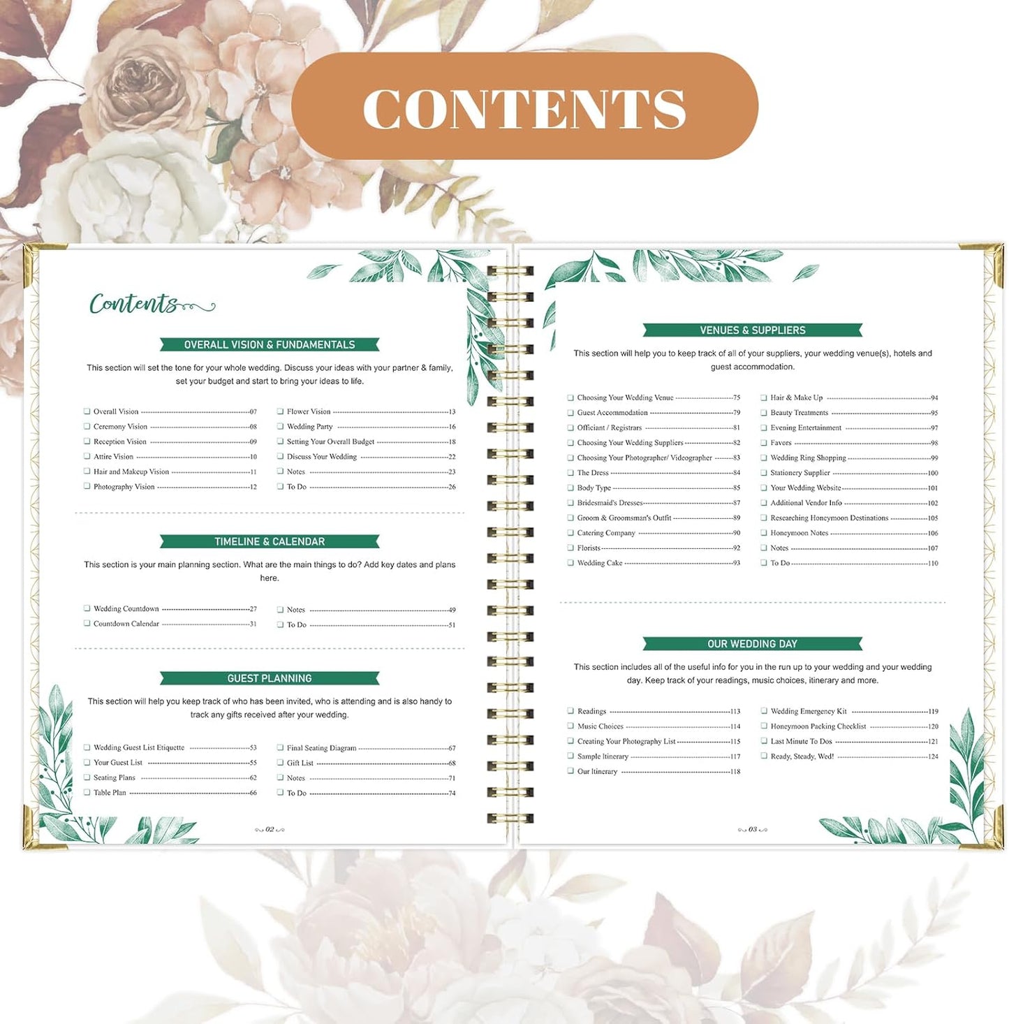 Wedding Planner Book by [Brand Name] - Elegant Organizer with Tabbed Sections, 8.5" x 11", Hardcover