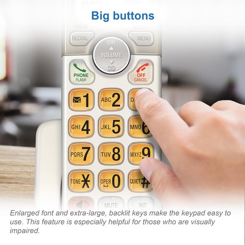 AT&T EL52513 Cordless Phone System - 5 Handsets with XL Backlit Keys & Answering Feature