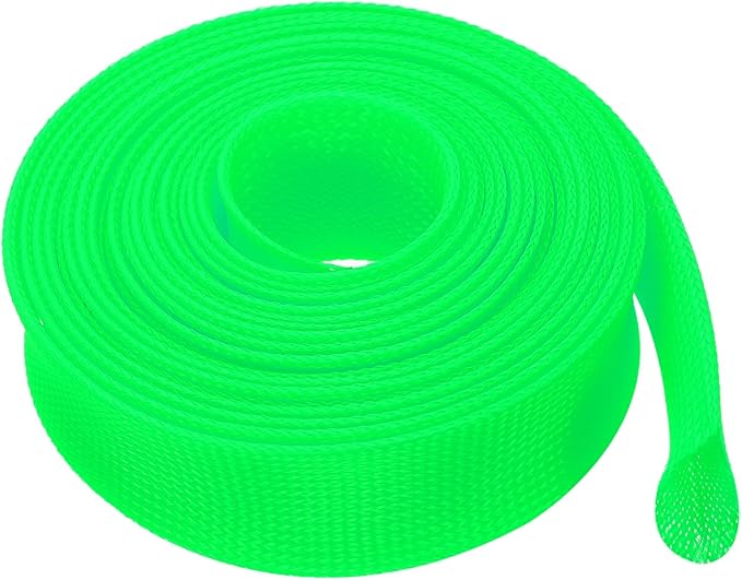 uxcell Expandable Sleeving, 2-inch 25ft Cable Sleeve, Green
