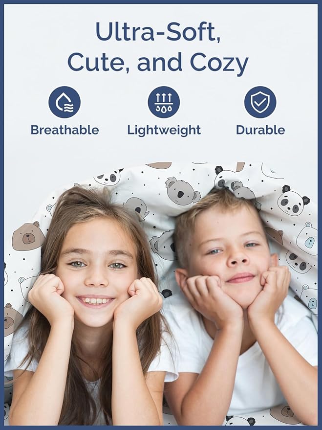 Kids Bears Twin 3 Piece Sheet Set - Boys, Girls, Teens, Toddler - Easy Fit, Deep Pockets - Breathable, Hotel Quality Bedding Sheets - Machine Washable - Wrinkle Free - Cute, Cozy & Soft - CGK Linens