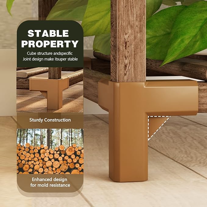 Bamworld Small Plant Stand Indoor 3 Tier Plant Shelf Outdoor Corner Plant Holder for Multiple Pots Single Plant Stand for Living Room Balcony Garden Patio Lawn Window