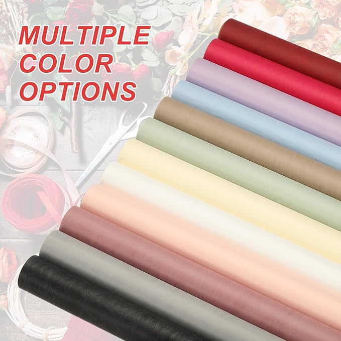 PATIKIL Flower Wrapping Paper 29.5 Ft x 22.8 Inch, Cotton Wrapping Flower Paper Tissue Paper for Flower Bouquet Gift Wrapping Valentine's Day Graduation Gift Floral Wrap, Yellow