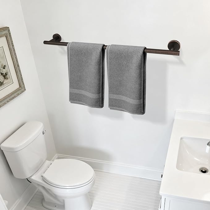 Antique 24 inch Oil Rubbed Bronze Towel Bar,Stainless Steel Towel Racks for Bathroom Wall Mounted,Bathroom Towel Holder Brushed Bronze