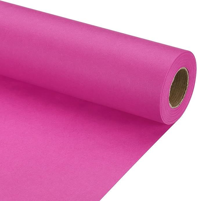 PATIKIL Wrapping Paper, 15" x 500"(42') 70 GSM Craft Paper Roll Kraft Packing Paper for Poster Bulletin Board, Gift Wrapping, Rose Pink