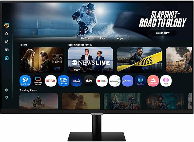 Samsung 32” Smart Monitor M7 (M70F) 4K UHD Display, Samsung Vision AI, Smart TV Apps, Gaming Hub, USB-C, HDMI and USB-A, Black, LS32FM702UNXZA, 2025