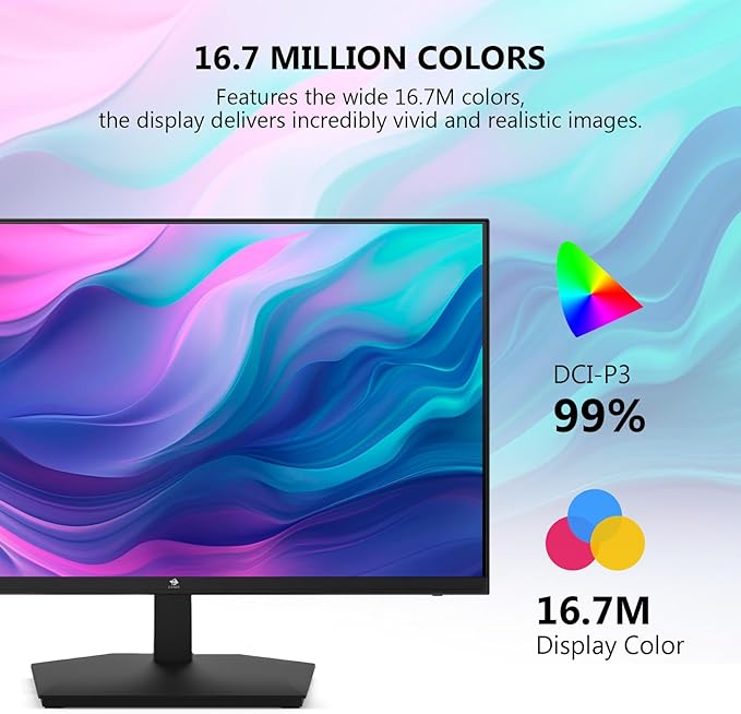 24 inch Monitor, Z-Edge Computer Monitor, Full HD 1920 x 1080p IPS 100Hz PC Monitor with HDMI, VGA, Frameless, U24I Anti-Glare Screen