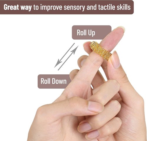 Mr. Pen Spiky Sensory Rings - 10 Pack Jewel Tones for Stress Relief | Fidget Toys for Anxiety & ADHD