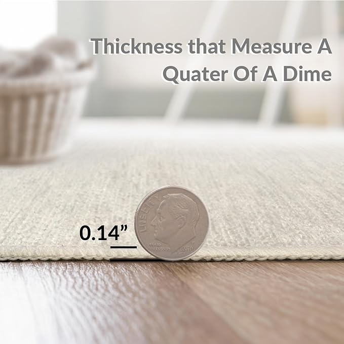 Flatwoven High Traffic Area Rug 6x9, Stylish Southwestern with Warm Hues and Unique Textures, Non Slip, Stain Resistant, Washable Area Rugs for Living Room, Bedroom (Red, 6x9)