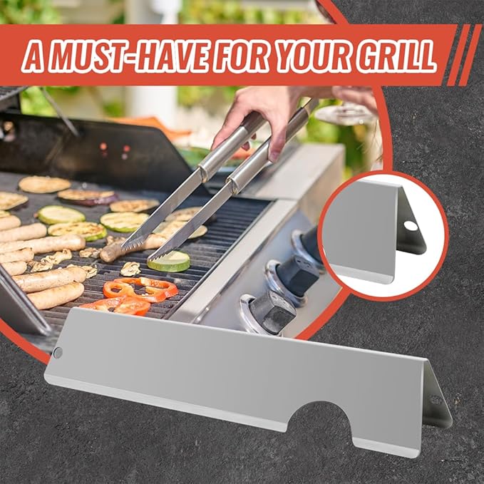 BTCDR Grill Burners Flavorizer Bars for Weber Genesis II E-410, S-410, Genesis II LX E-440, S-440, 66041, 66033, 66796, 67489, 67490, 67491, BBQ Gas Grill Replacement Parts Heat Deflectors (Silver)