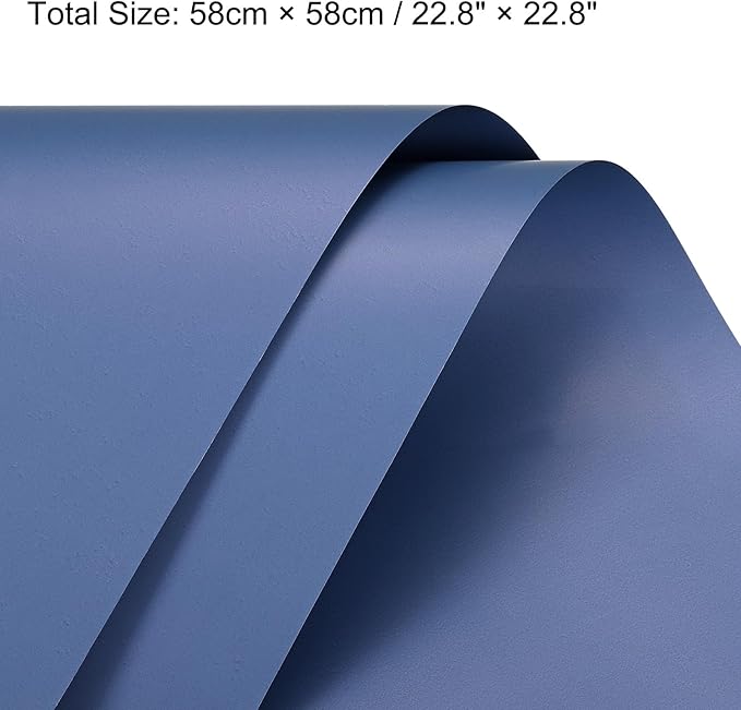 MECCANIXITY Set of 20 Flower Wrapping Paper 22.8x22.8 Inch Waterproof Florists Wrapping Paper for Florist Bouquet Supplies, DIY Crafts, Gift/Gift Box Packaging Blue