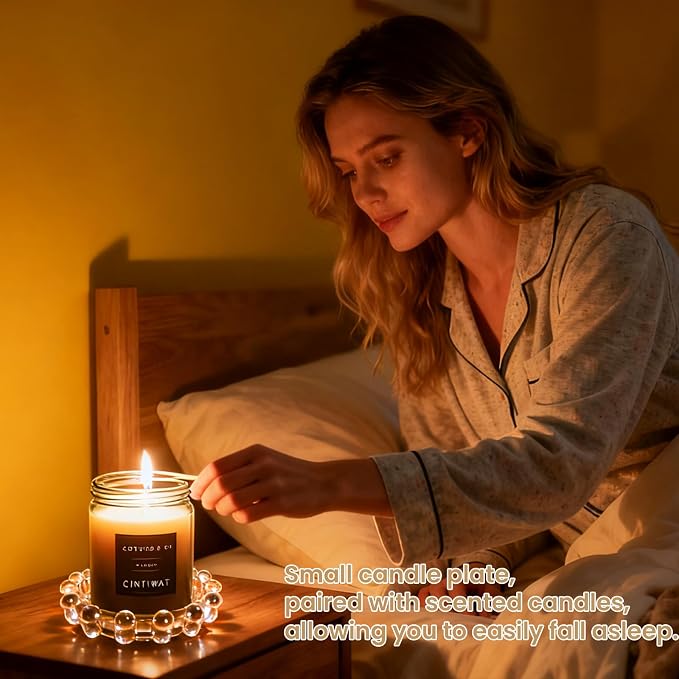 Bubble Smoky Glass Candle Holder – Modern Anthropologie-Inspired Decor Dish for Small Candles & Diffusers | Stylish Tabletop Accent for Home Bar & Cozy Living Spaces (1, Smoky Color)