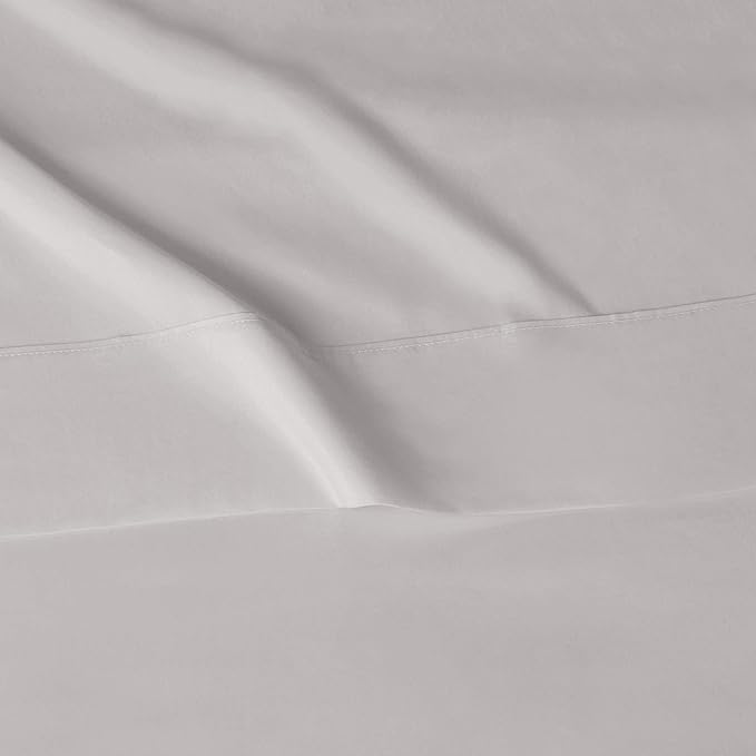 Amazon Basics Lightweight Super Soft Easy Care Microfiber 3 Piece Bed Sheet Set with 14-inch Deep Pockets, Twin X-Large, Light Grey, Solid (Pack of 4)