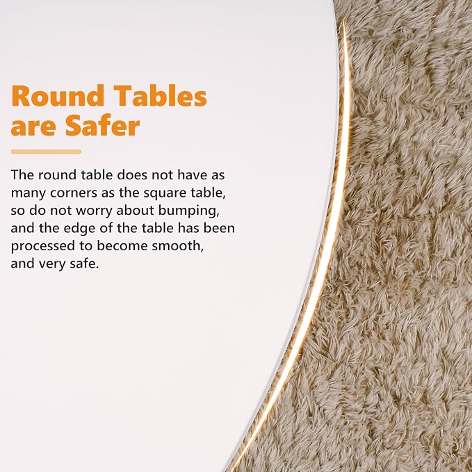 Round Dining Table, 27.6" Small Tulip Kitchen Round Dinner Table for 1-2 People with Metal Pedestal Base and MDF Tables Top Mid-Century Tables for Dining Room, Cafe, Kitchen, White