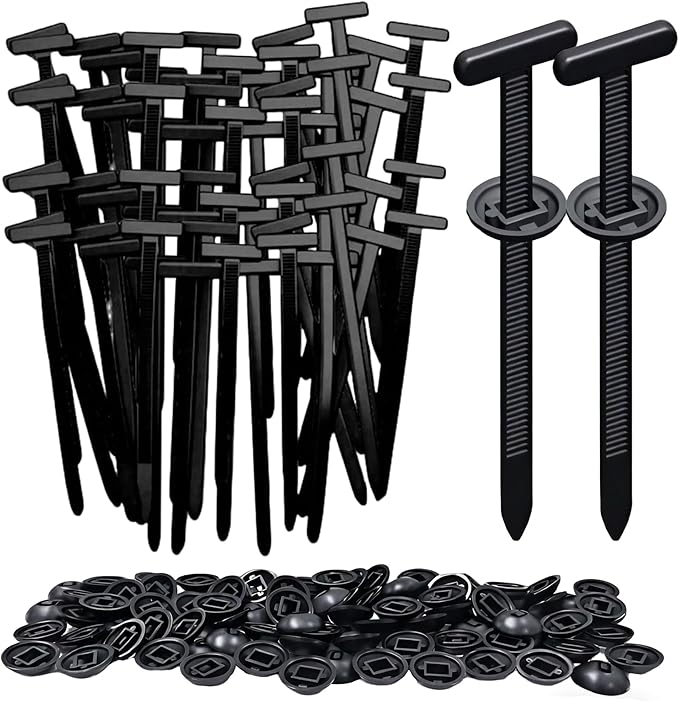 Nylon Universal Cable Tie Buckle, 2026 New Upgrade Heavy Duty Self-Locking Rivet Zip Ties Holder, Multifunctional Cable Tie Buckle for Car Daily Repair, Home, Office, Workshop (100 Pcs)