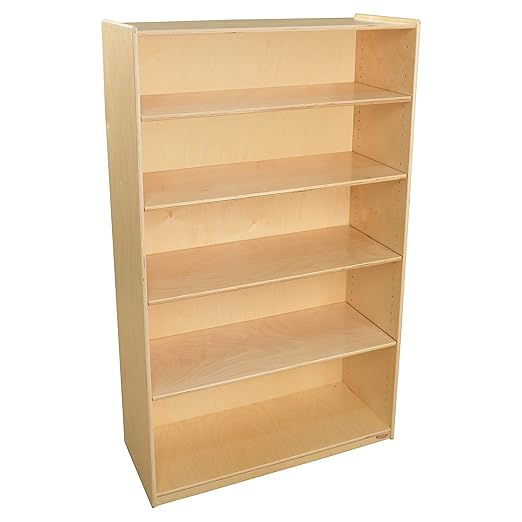 Wood Designs Bookshelf with Adjustable Shelves, 59-1/2"H