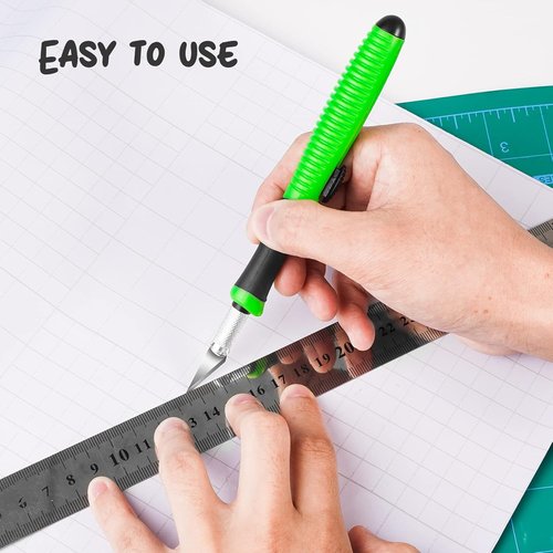 Exacto | Craft Knife with 10 Extra High Carbon Steel Blades - Precision Hobby Tool for Home & Studio Use