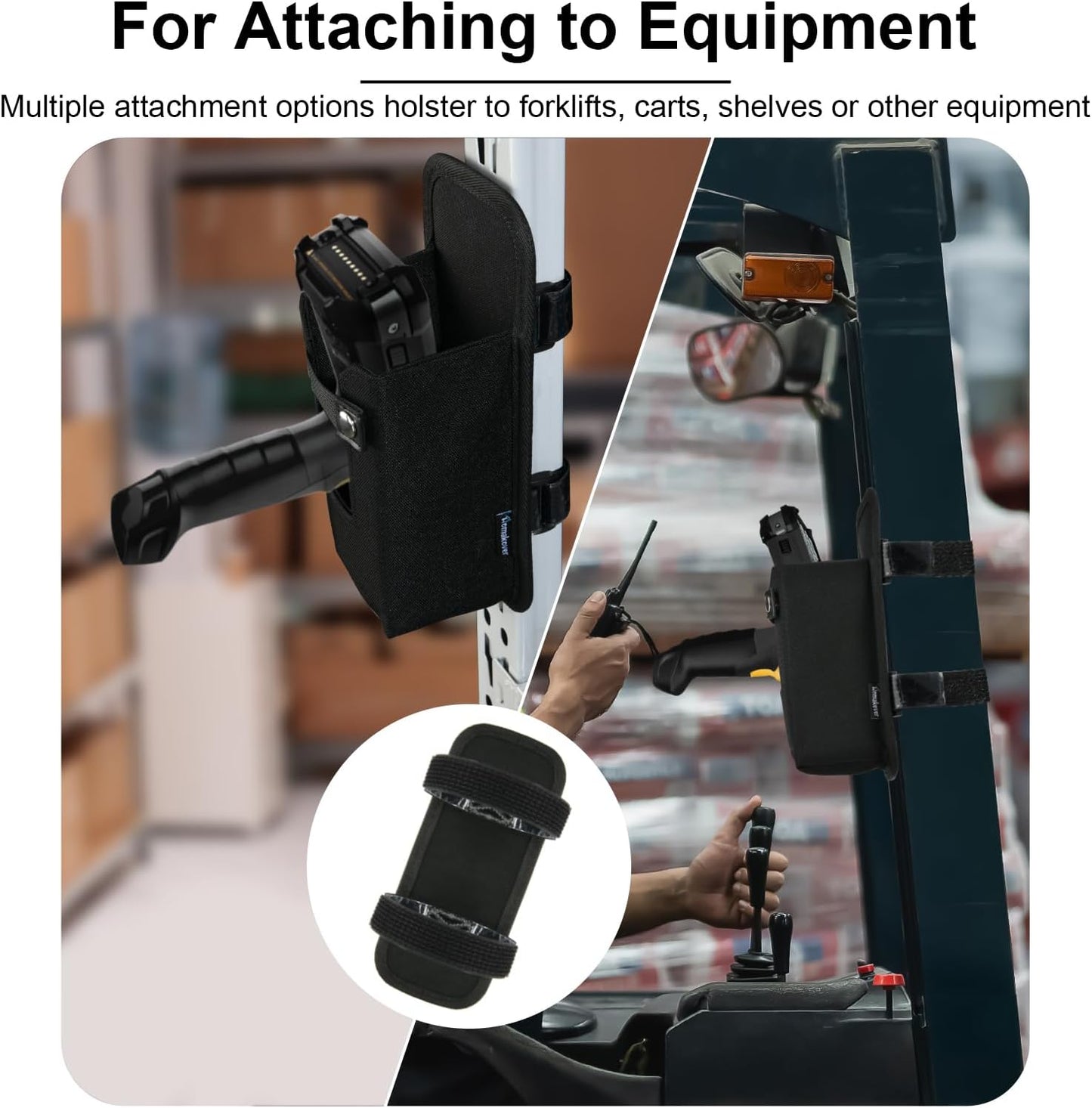 Zebra Barcode Scanner Holster - Ultra-Rugged Ballistic Nylon Carrying Case Pouch | Secure Fastener Straps