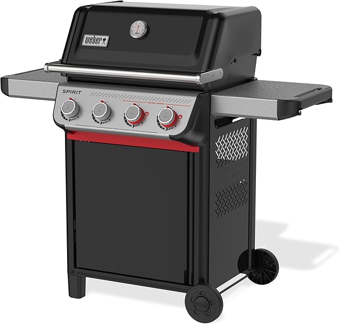 Weber Spirit E-425 Liquid Propane Gas Grill for Outdoor Cooking and BBQ, 4 Boost Burners, Black