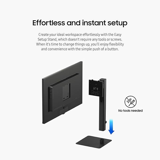 SAMSUNG 24" ViewFinity S6 (S60D) Series QHD High Resolution Computer Monitor, 100Hz, HDR10, Multiple Ports w/ HDMI, DisplayPort, USB-A, Easy Setup, Height Adjustable Stand, LS24D606EANXZA, 2024