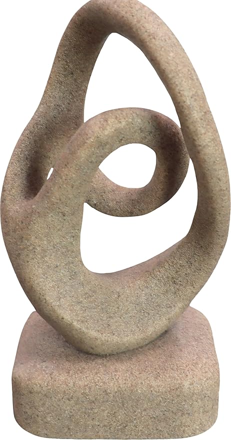 Abstract Modern Ribbon Decorative Sculpture, Knot Sculptures,Home Decor,Coffee Table Statues,Dining Living Room Desk Decor,Shelf Decoration (Beige-B)