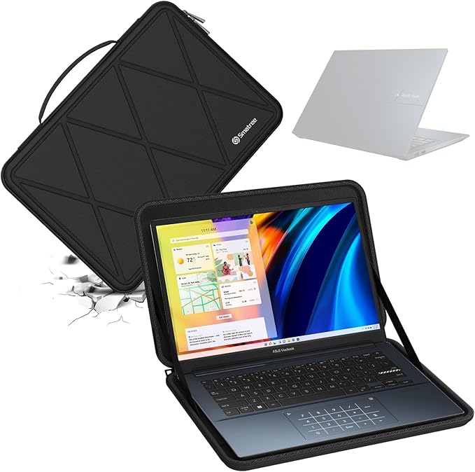 Smatree Hard EVA Protective Sleeve Case Compatible for 14 inch ASUS Vivobook Pro 14 OLED (M6400) Laptop, for ASUS Chromebook C424/C423 Laptop 14 inch Notebook Bag (X8256)