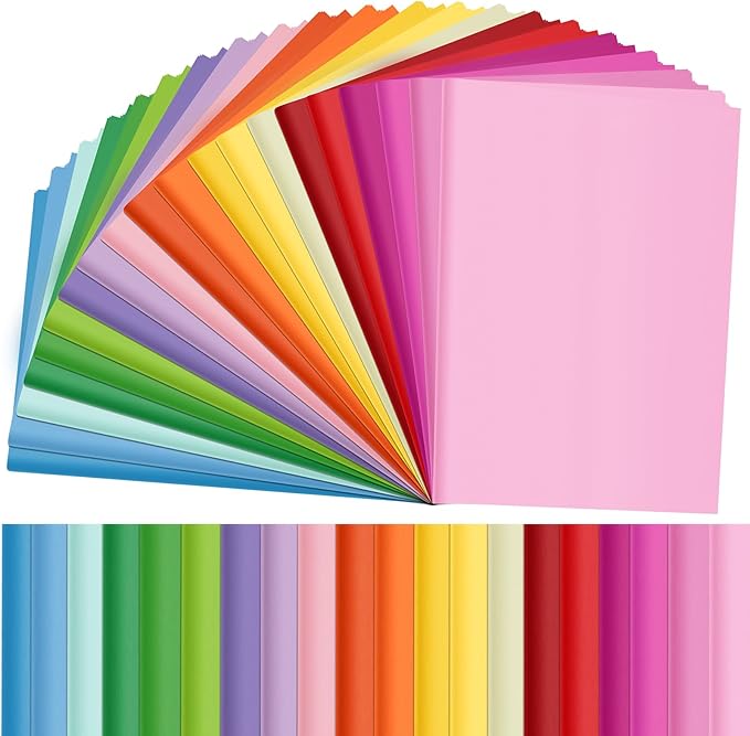Qilery 500 Sheets Colored Rainbow Tissue Paper Bulk for Gift Bags 15 x 20 Inch Acid Free Packaging Wrapping Decoupage Paper Sheets Christmas Wedding Decoration DIY Flowers, Pom Poms, Party Supplies