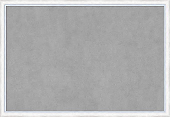 Amanti Art White Framed Magnetic Board 26x38 Large Vision Board for use with Magnets, 100% Metal Sheet to Display Items as Office Decor or for Home Organization in mudroom, Kitchen or Kids Room