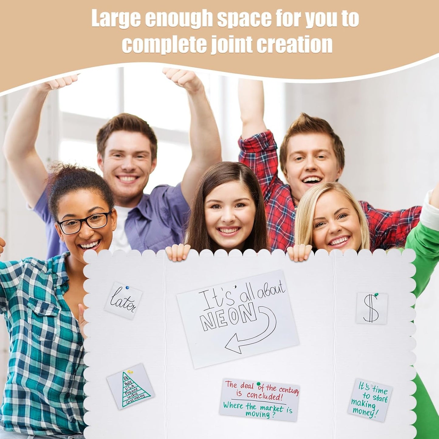Trifold Poster Display Boards - 24 Pcs White 24 x 36 Inch for Science Fair & Photo Exhibitions