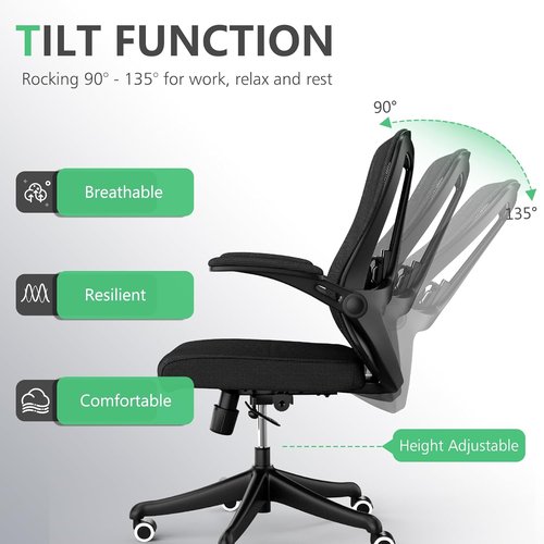 Balmstar Executive Office Chair - Ergonomic Mid Back Desk Chair with Lumbar Support & Adjustable Height | 350LBS Capacity
