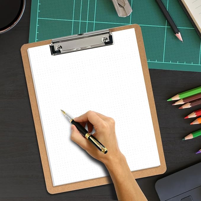 Unpunched Dotted Paper, Letter Size 100Sheets / 200Pages Loose-Leaf Paper, 100gsm White Paper, 8.5'' x 11''