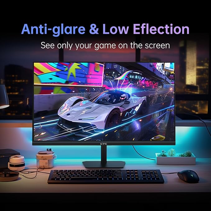 KTC 24.5'' Gaming Monitor 180Hz,Fast IPS 1080P 1 ms, 128% sRGB HDR10,Freesync,HDMI x 2 /DP x 1,VESA,Tilt Adjustable,Xbox PS5 Switch (HDMI Cable Included)