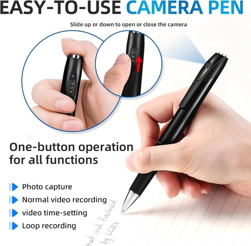 Skiennix 1080P Mini Hidden Camera - HD Security Pen Camera with Long Battery Life | Easy to Use, Compact Design