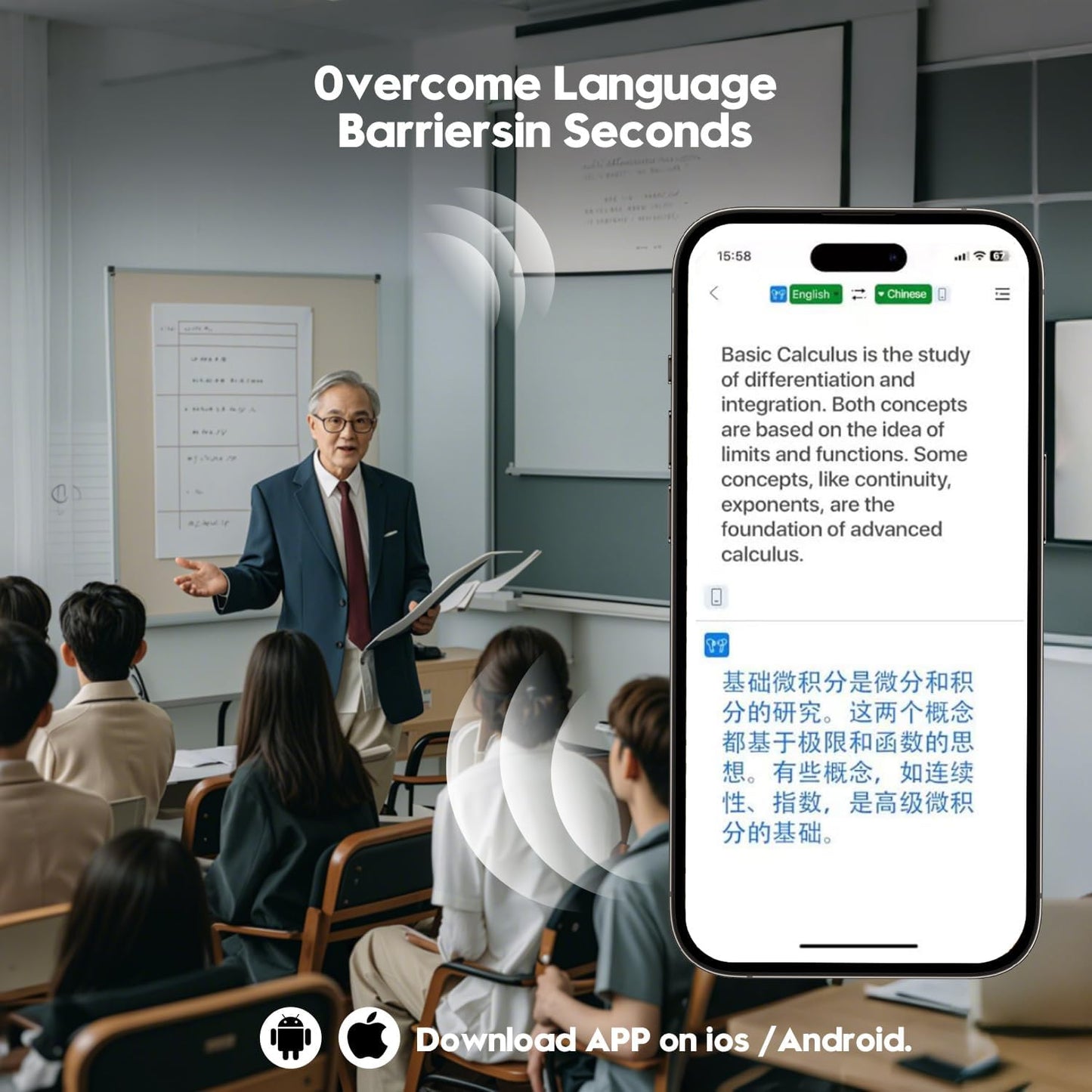 Skiennix Language Translation Earbuds - 3-in-1 Real-Time Translator for 144 Languages | M75 Milk White