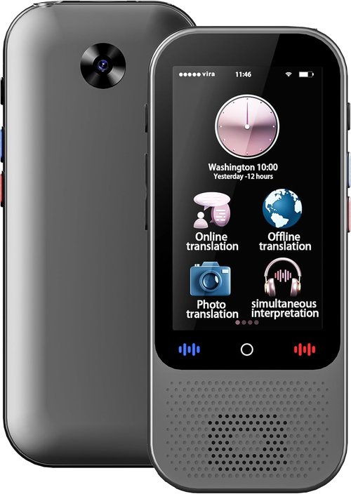 S80 Pro Language Translator Device - AI ChatGPT Portable Translator with 138 Languages | Real-Time Offline Translation (Grey)