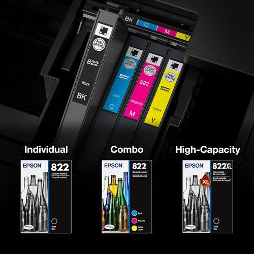 EPSON 822 DURABrite Ultra High Capacity Black Ink Cartridge - Compatible with WorkForce Pro WF-3820, 3823, 4820, 4830, 4833, 4834