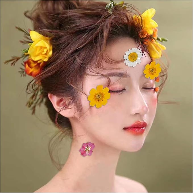 30Pcs Dried Pressed Flowers Bulk Dried Flowers for Crafts, Dry Flowers for Resin Molds DIY Scrapbooking Candle Jewellery Making (Pink)