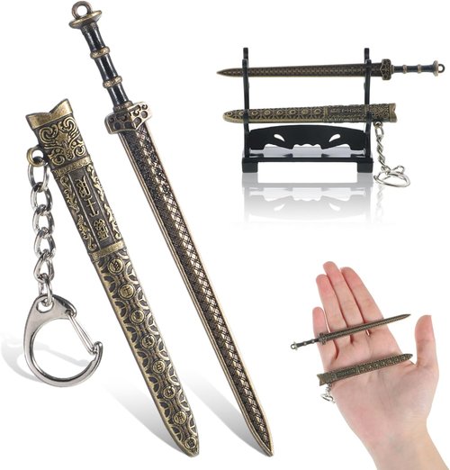Mini Sword Letter Opener Set by [Brand Name] - Ancient Design with Sheath & Display Stand | Perfect for Envelopes
