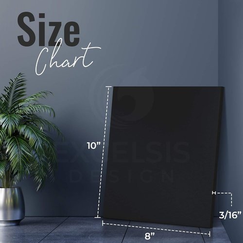 Black Foam Board 8 x 10 - 10 Pack | 3/16" Thick Foam Core Sheets for Art, Crafts & Presentations