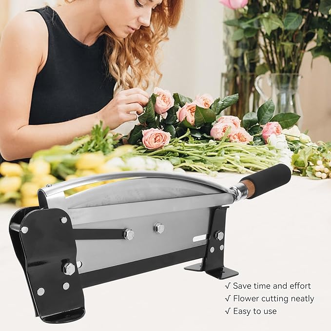 16-Inch Stainless Steel Flower Stem Cutter & Floral Scissors Set, Heavy Duty Bunch Cutter with Safety Lock, Ideal for Florists & Gardeners Perfect for Fresh Flower Stems, and Rose Stems