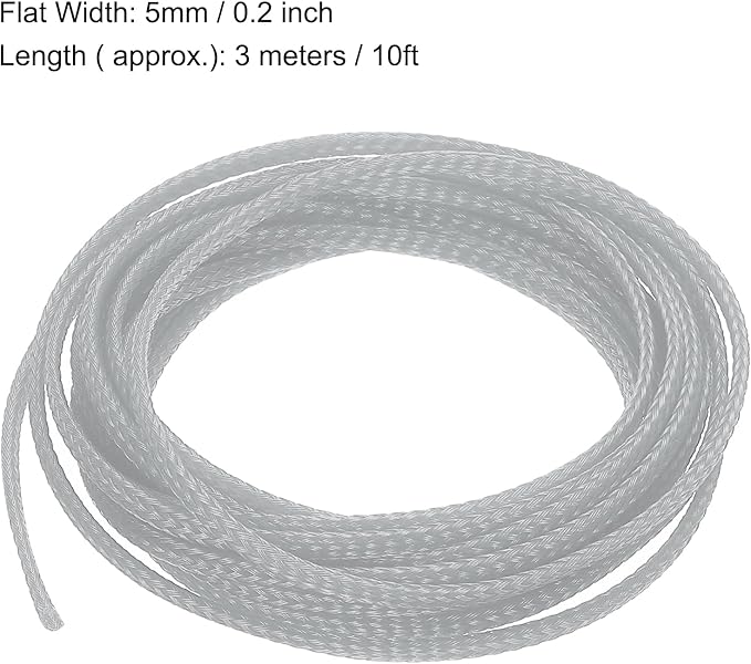 uxcell PET Expandable Sleeving 10ft 1/8" Gray Cable Management Sleeve Cord Organizer for Wrap Protect Cable