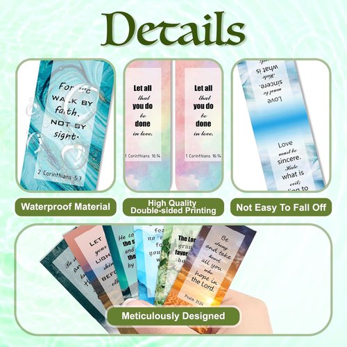 Christian Magnetic Bookmarks - 104 Pcs Bible Page Markers for Reading, School & Office Use