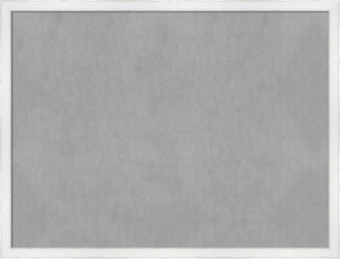Amanti Art White Framed Magnetic Board 19x25 Medium Vision Board for use with Magnets, 100% Metal Sheet to Display Items as Office Decor or for Home Organization in mudroom, Kitchen or Kids Room